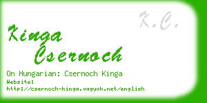 kinga csernoch business card